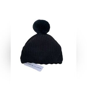 Janie and Jack NWT Size 12-24 Months Black Winter Pom Pom Hat